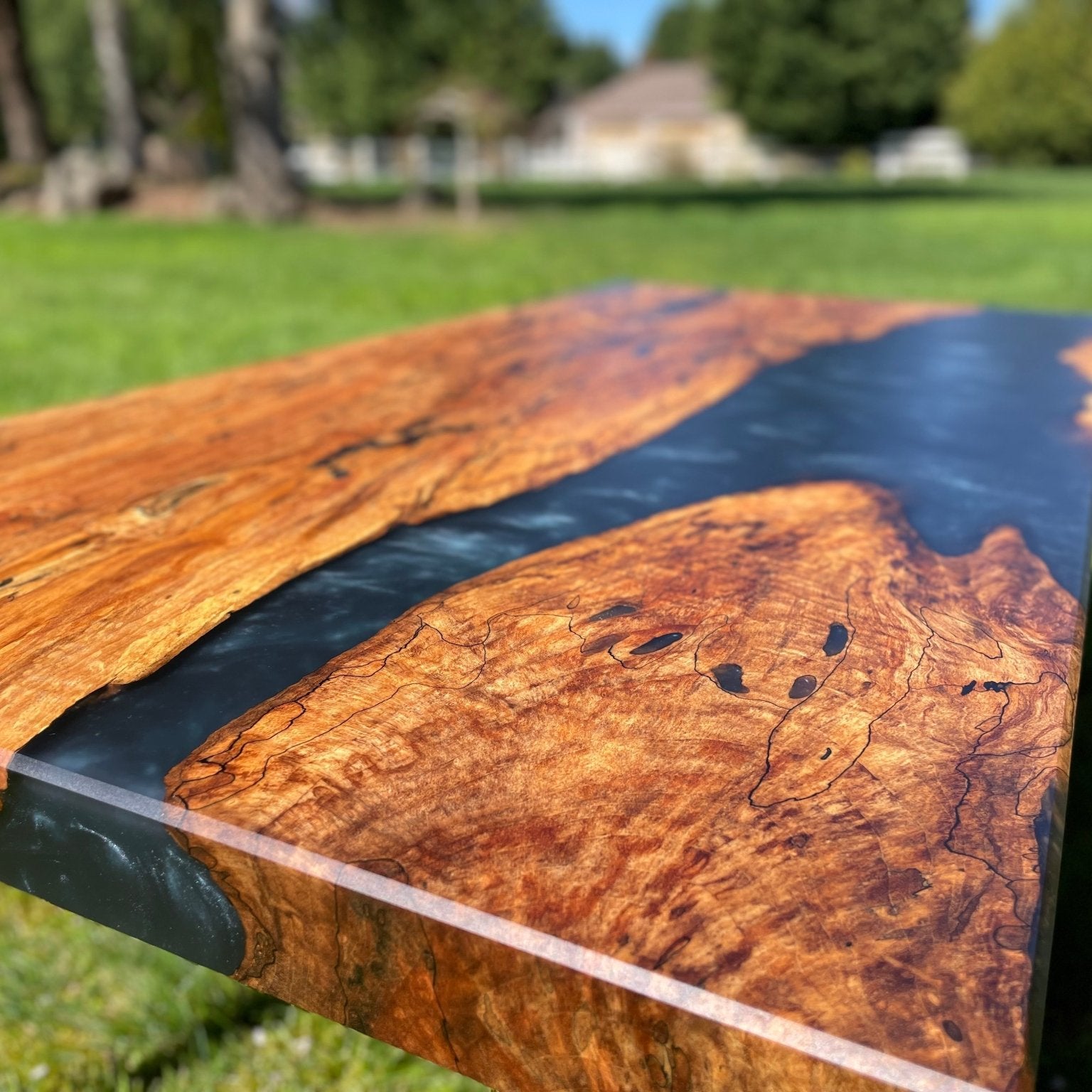 Hamilton Lee Designs | Spalted Big Leaf Maple | Gunmetal Epoxy | Coffee Table | Coffee Table | Hamilton Lee Designs
