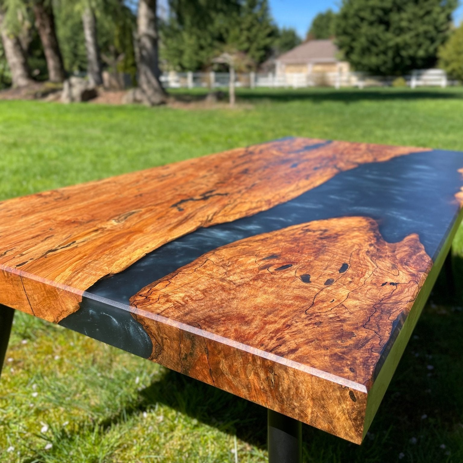 Hamilton Lee Designs | Spalted Big Leaf Maple | Gunmetal Epoxy | Coffee Table | Coffee Table | Hamilton Lee Designs