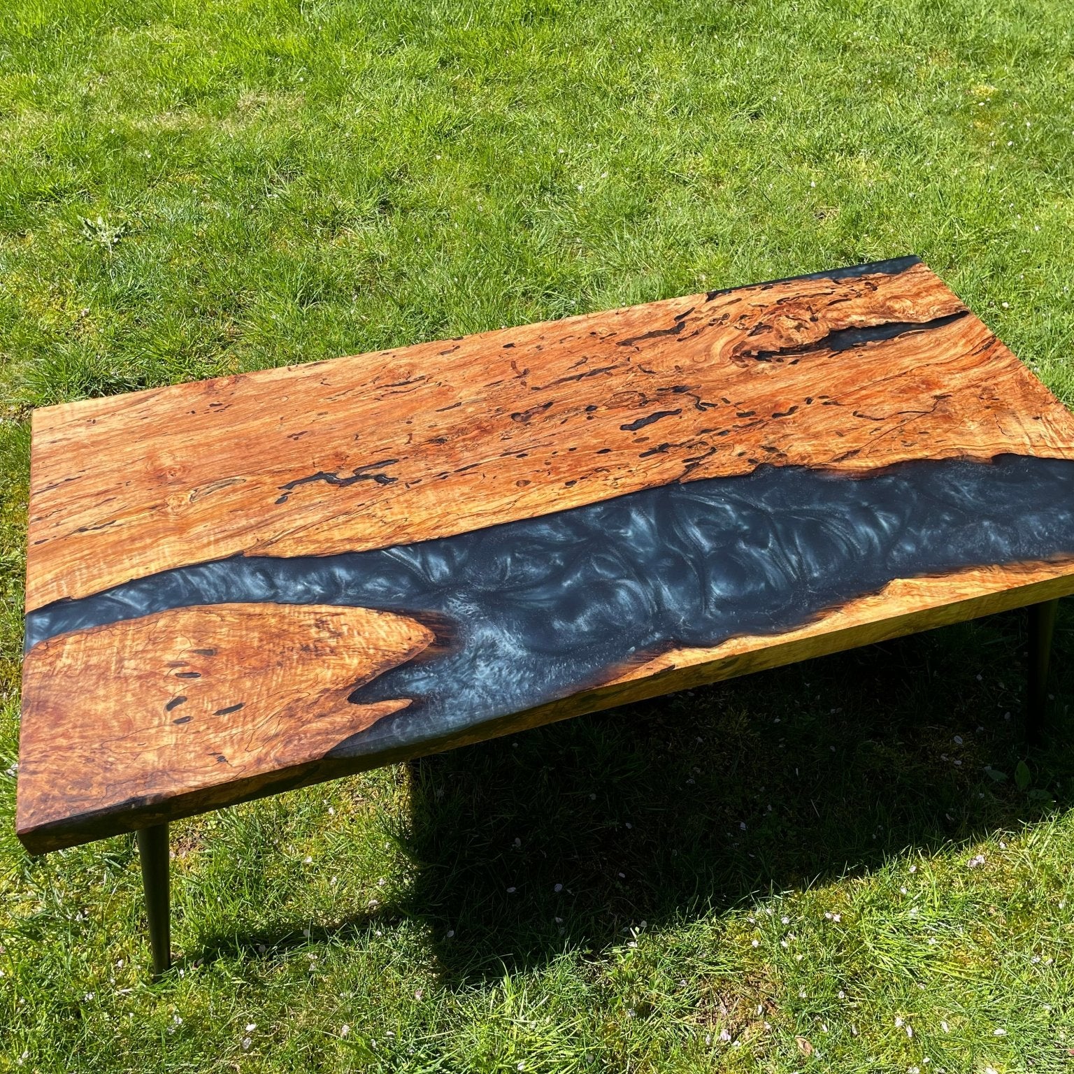 Hamilton Lee Designs | Spalted Big Leaf Maple | Gunmetal Epoxy | Coffee Table | Coffee Table | Hamilton Lee Designs