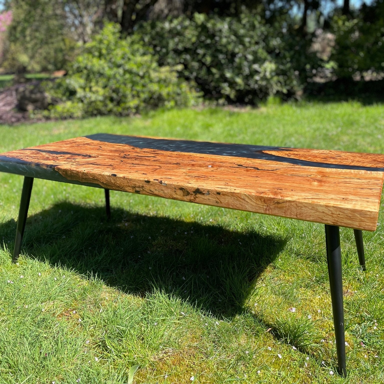 Hamilton Lee Designs | Spalted Big Leaf Maple | Gunmetal Epoxy | Coffee Table | Coffee Table | Hamilton Lee Designs