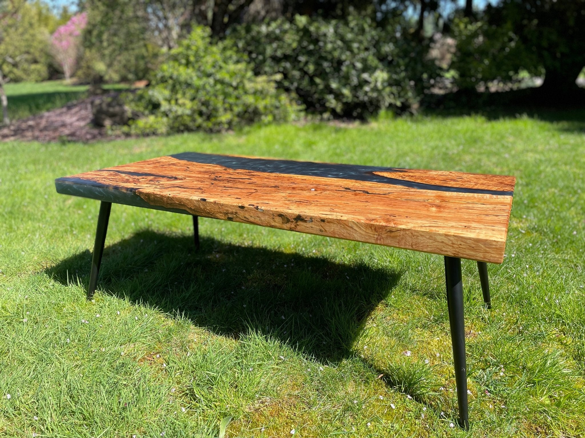 Hamilton Lee Designs | Spalted Big Leaf Maple | Gunmetal Epoxy | Coffee Table | Coffee Table | Hamilton Lee Designs