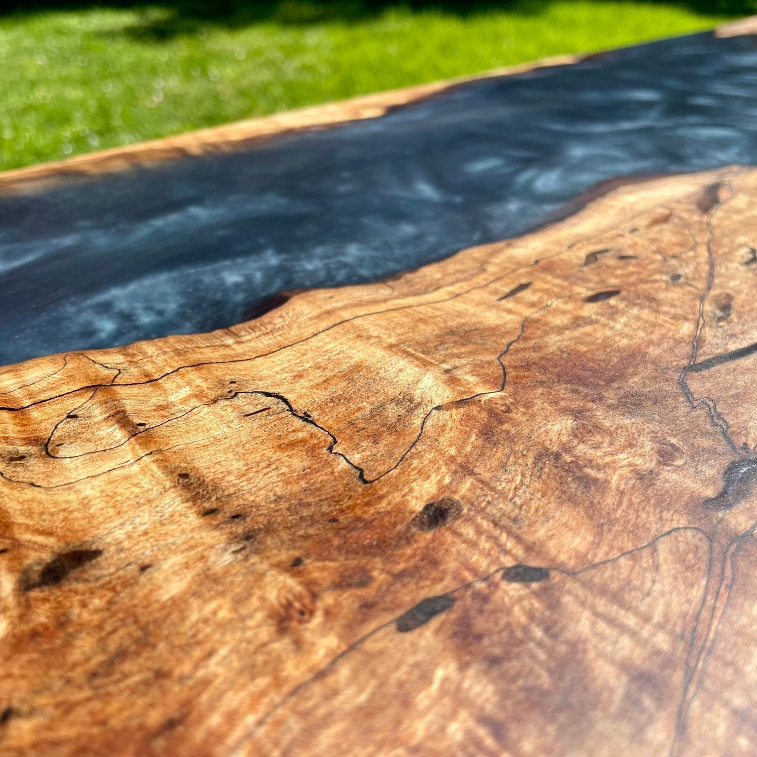 Hamilton Lee Designs | Spalted Big Leaf Maple | Gunmetal Epoxy | Coffee Table | Coffee Table | Hamilton Lee Designs