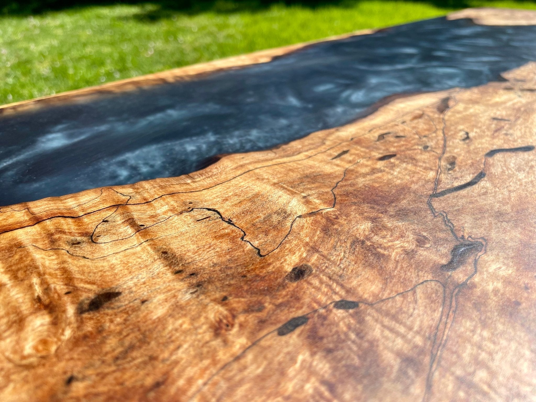 Hamilton Lee Designs | Spalted Big Leaf Maple | Gunmetal Epoxy | Coffee Table | Coffee Table | Hamilton Lee Designs