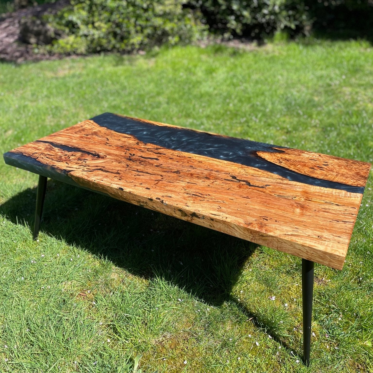 Hamilton Lee Designs | Spalted Big Leaf Maple | Gunmetal Epoxy | Coffee Table | Coffee Table | Hamilton Lee Designs