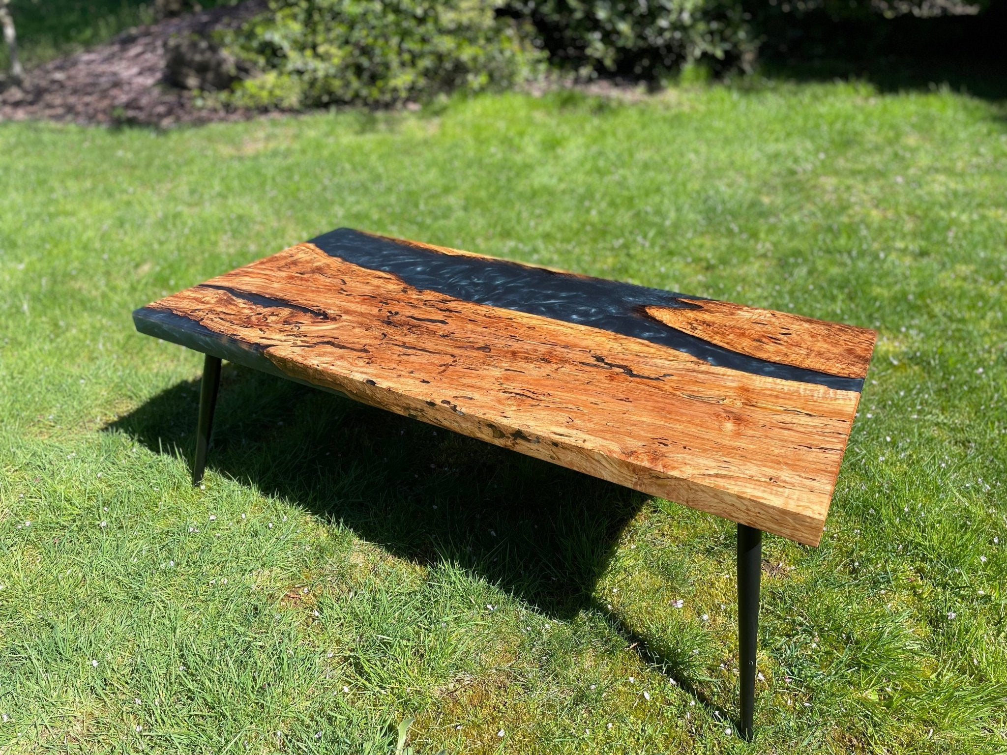 Hamilton Lee Designs | Spalted Big Leaf Maple | Gunmetal Epoxy | Coffee Table | Coffee Table | Hamilton Lee Designs