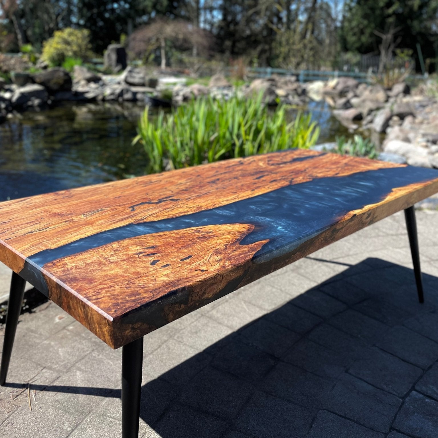 Hamilton Lee Designs | Spalted Big Leaf Maple | Gunmetal Epoxy | Coffee Table | Coffee Table | Hamilton Lee Designs