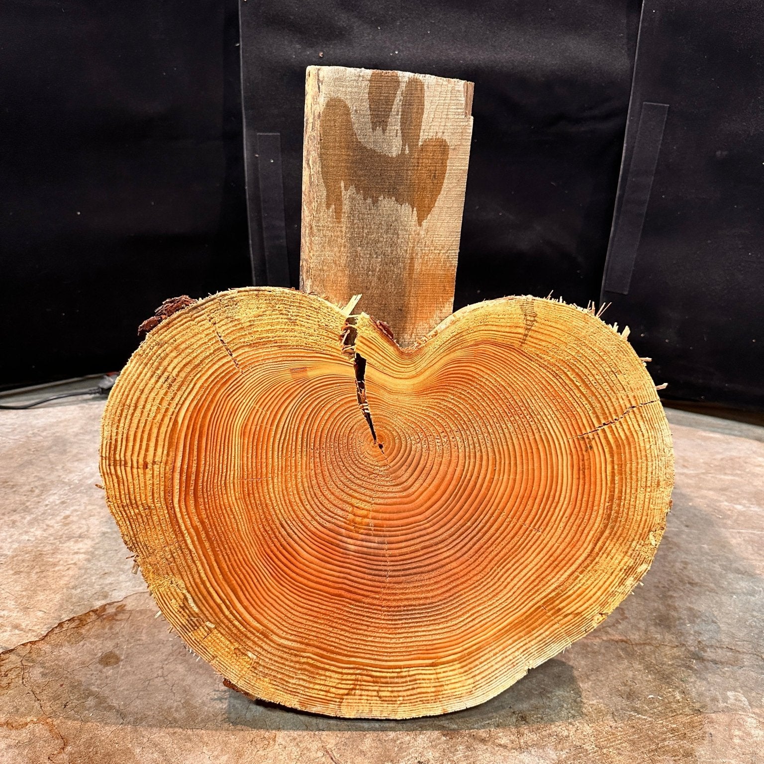 LiveEdge Douglas Fir Heart Shaped Cookie | Douglas Fir | Double Diamond