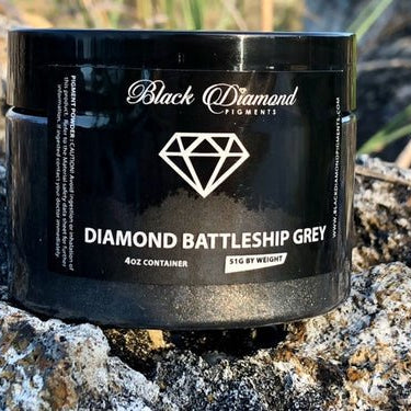 Black Diamond Pigments - Diamond Battleship Grey - 51g | Mica Pigment | Hamilton Lee Supply