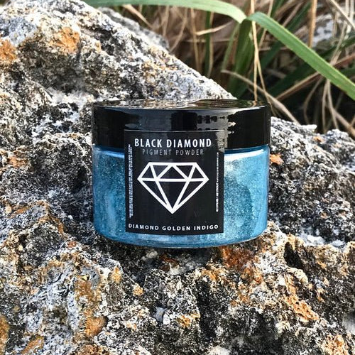 Black Diamond Pigments - Diamond Golden Indigo 51g | Mica Pigment | Hamilton Lee Supply