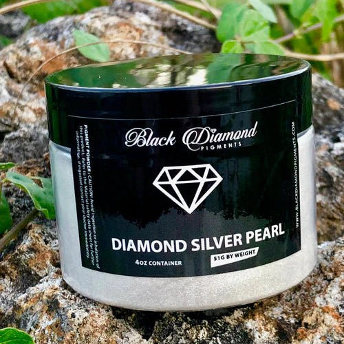 Black Diamond Pigments - Diamond Silver Pearl - 51g | Mica Pigment | Hamilton Lee Supply