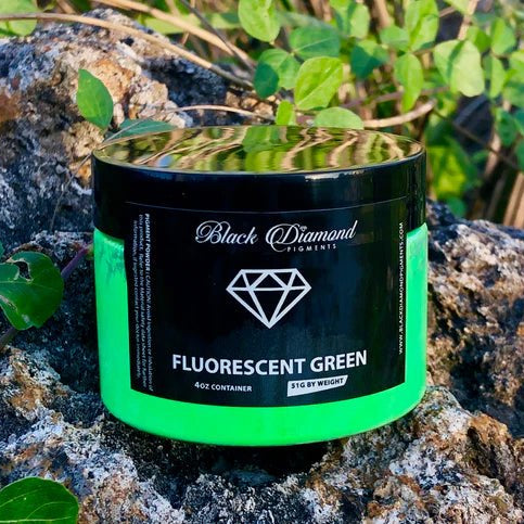 Black Diamond Pigments - Fluorescent Green - 51g | Mica Pigment | Hamilton Lee Supply