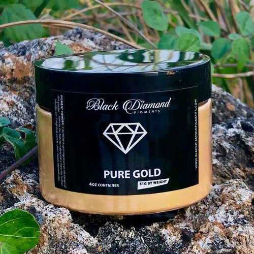 Black Diamond Pigments - Pure Gold - 51g | Mica Pigment | Hamilton Lee Supply