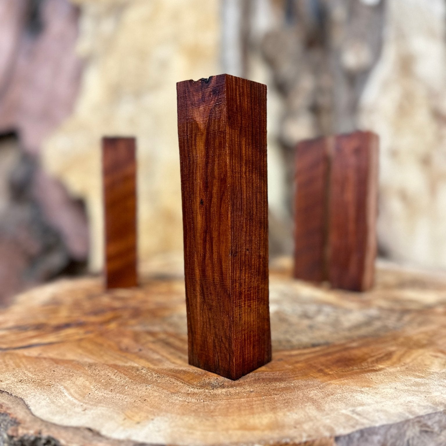 Redwood Burl Call Blanks 4 Pack Bundle | Redwood Burl | Hamilton Lee Supply