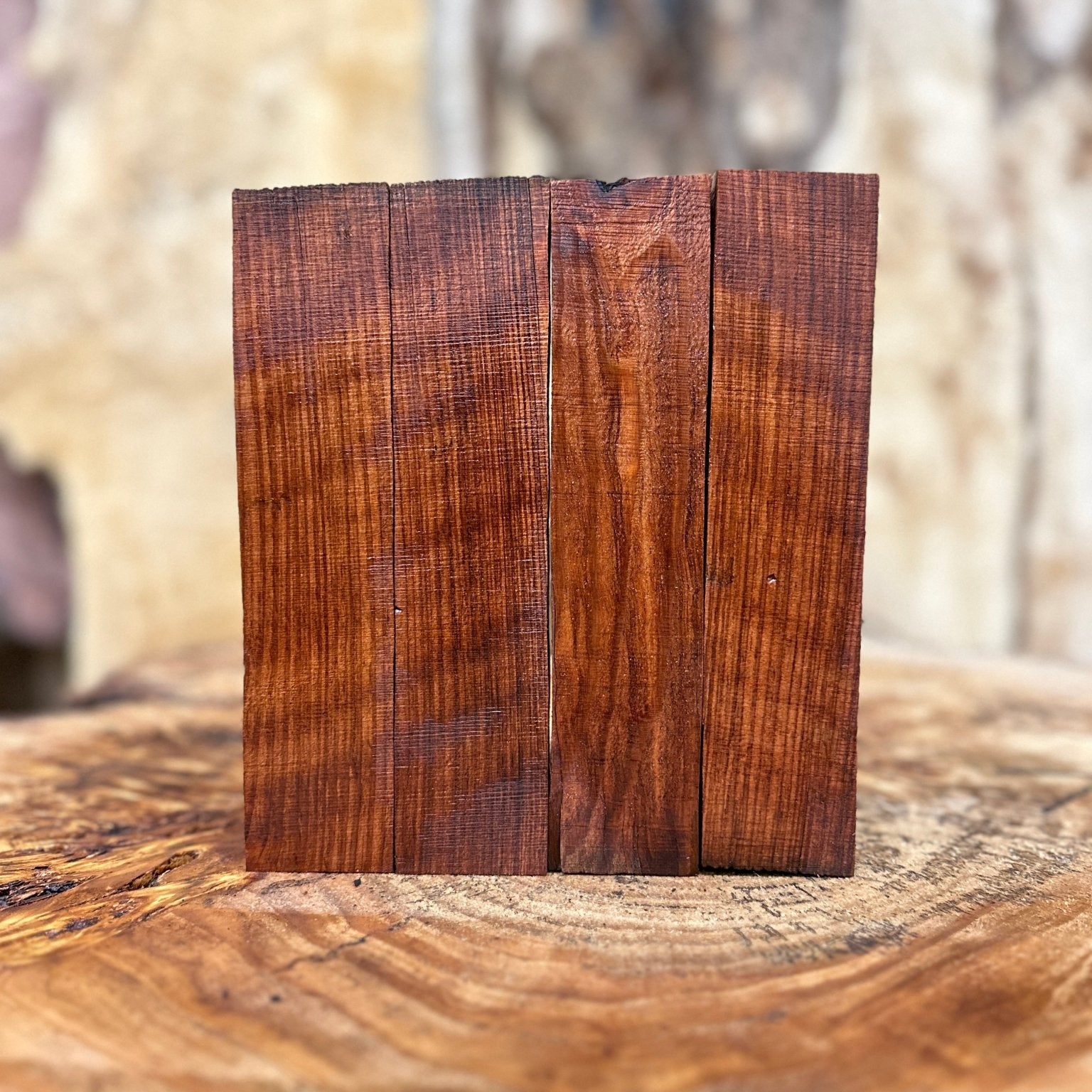 Redwood Burl Call Blanks 4 Pack Bundle | Redwood Burl | Hamilton Lee Supply