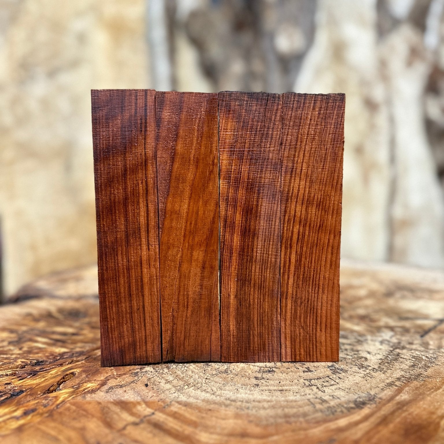 Redwood Burl Call Blanks 4 Pack Bundle | Redwood Burl | Hamilton Lee Supply