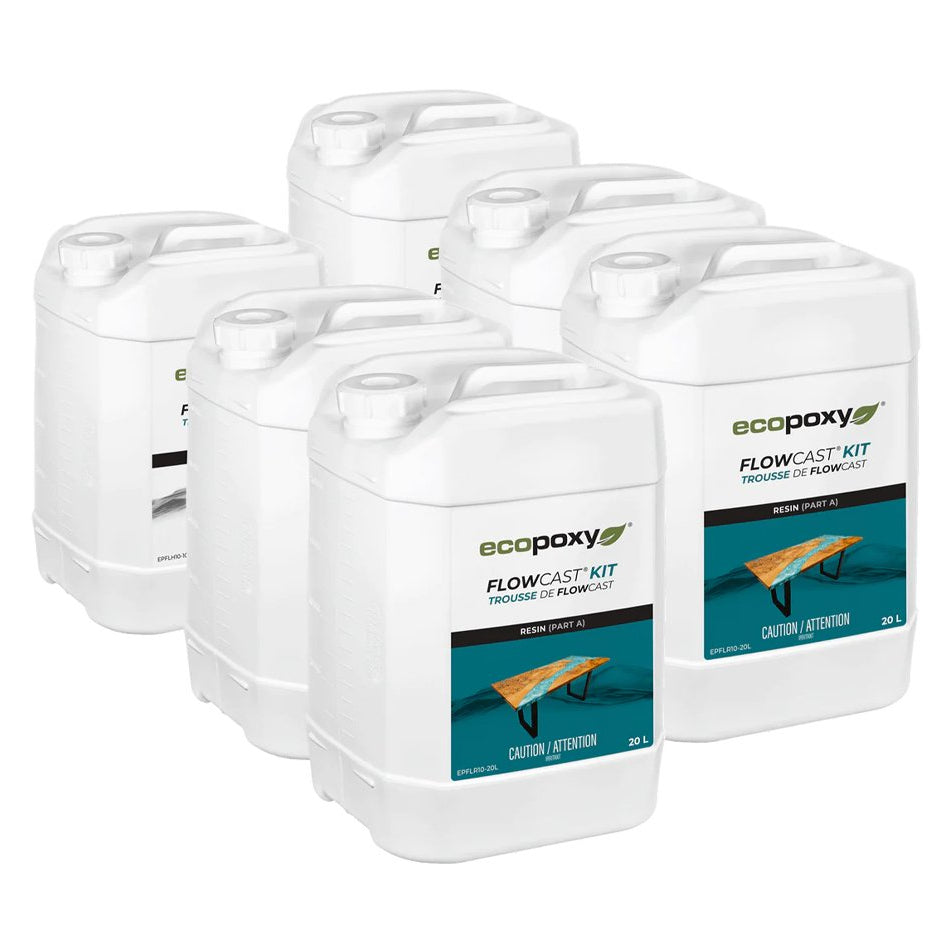 EcoPoxy 120L (31.7gal) FlowCast® Deep Pour 2:1 Wholesale Bundle | Epoxy | Hamilton Lee Supply