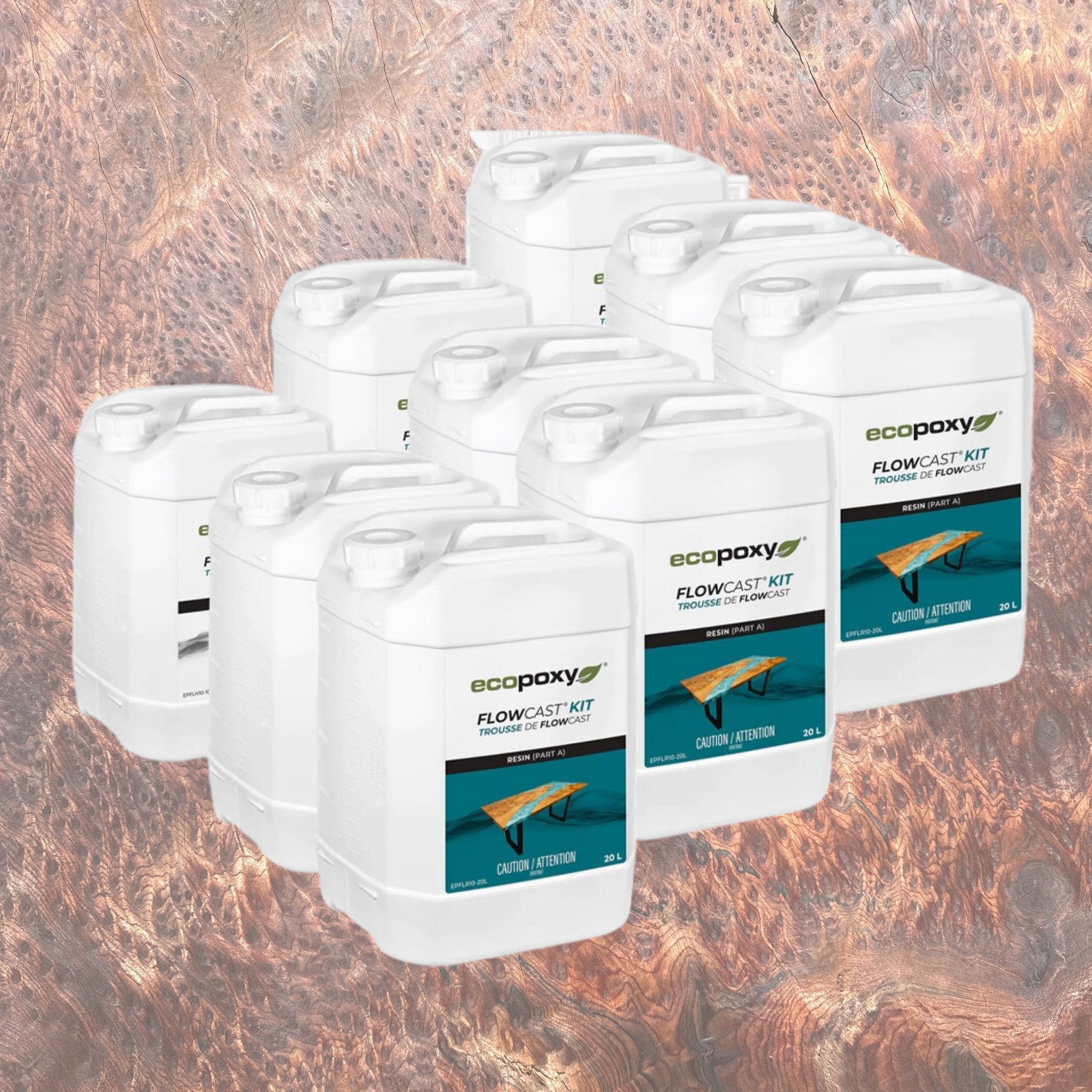 EcoPoxy 180L (47.6gal) FlowCast® Deep Pour 2:1 Wholesale Bundle | Epoxy | Hamilton Lee Supply