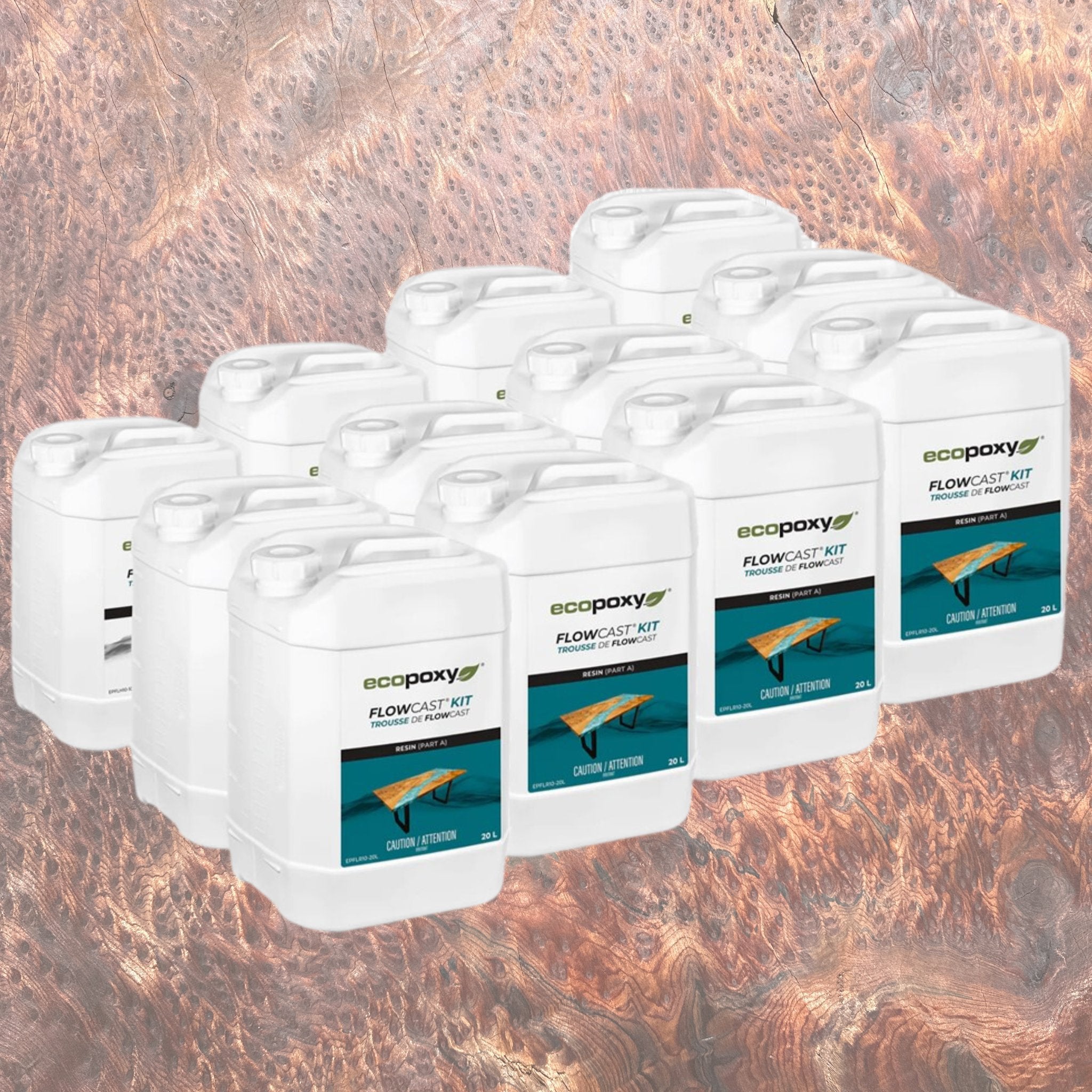 EcoPoxy 240L (63.4gal) FlowCast® Deep Pour 2:1 Wholesale Bundle | Epoxy | Hamilton Lee Supply