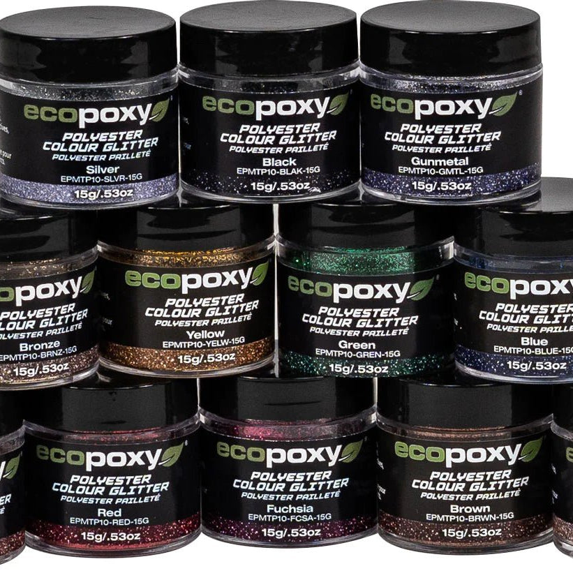 EcoPoxy Polyester Color Glitters 15G | Glitter Pigments | Hamilton Lee Supply