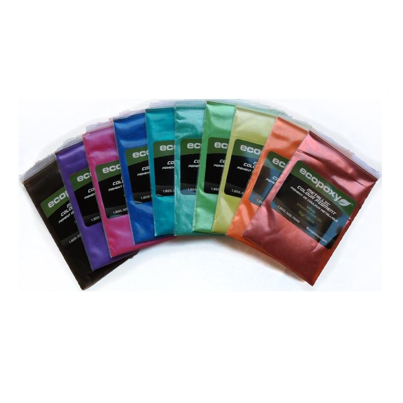 EcoPoxy Metallic Color Pigment 10x 5G Sample Sets | Mica Pigment | Hamilton Lee Supply