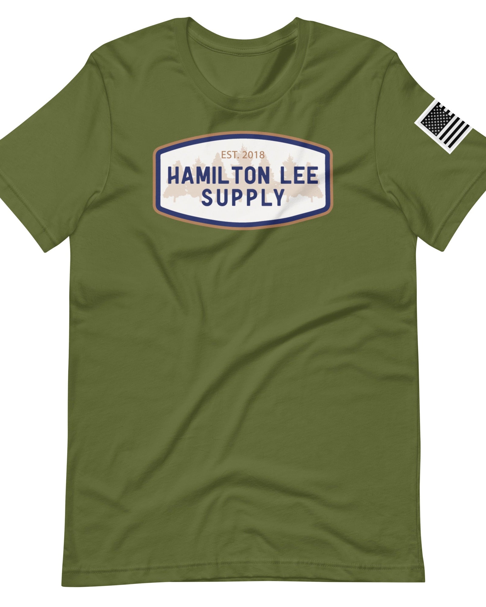 Hamilton Lee Supply | American Flag Logo Unisex T-Shirt | T-Shirt | Hamilton Lee Supply