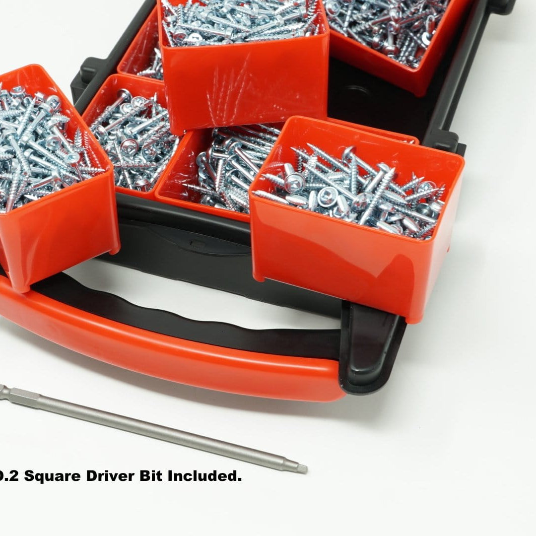 Massca Products | Pocket-Hole Screw Kit 1000 Units | Self Tapping Zinc Plated Screws | Woodworking | Massca Products