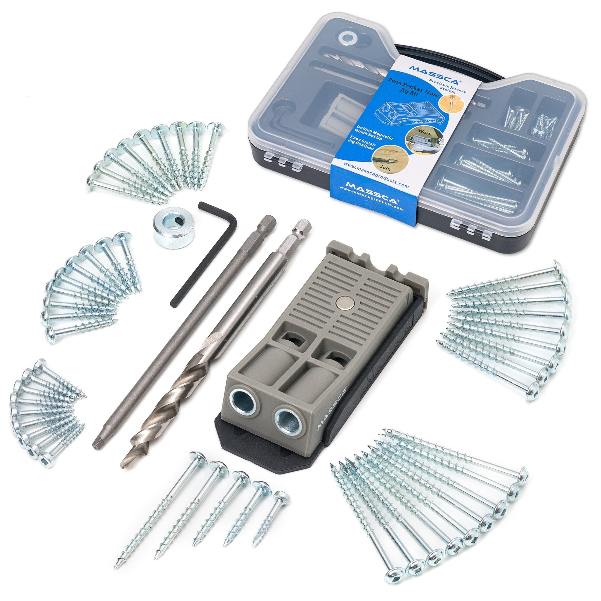 Massca Products | Twin Pocket-Hole Jig Kit | Woodworking | Massca Products