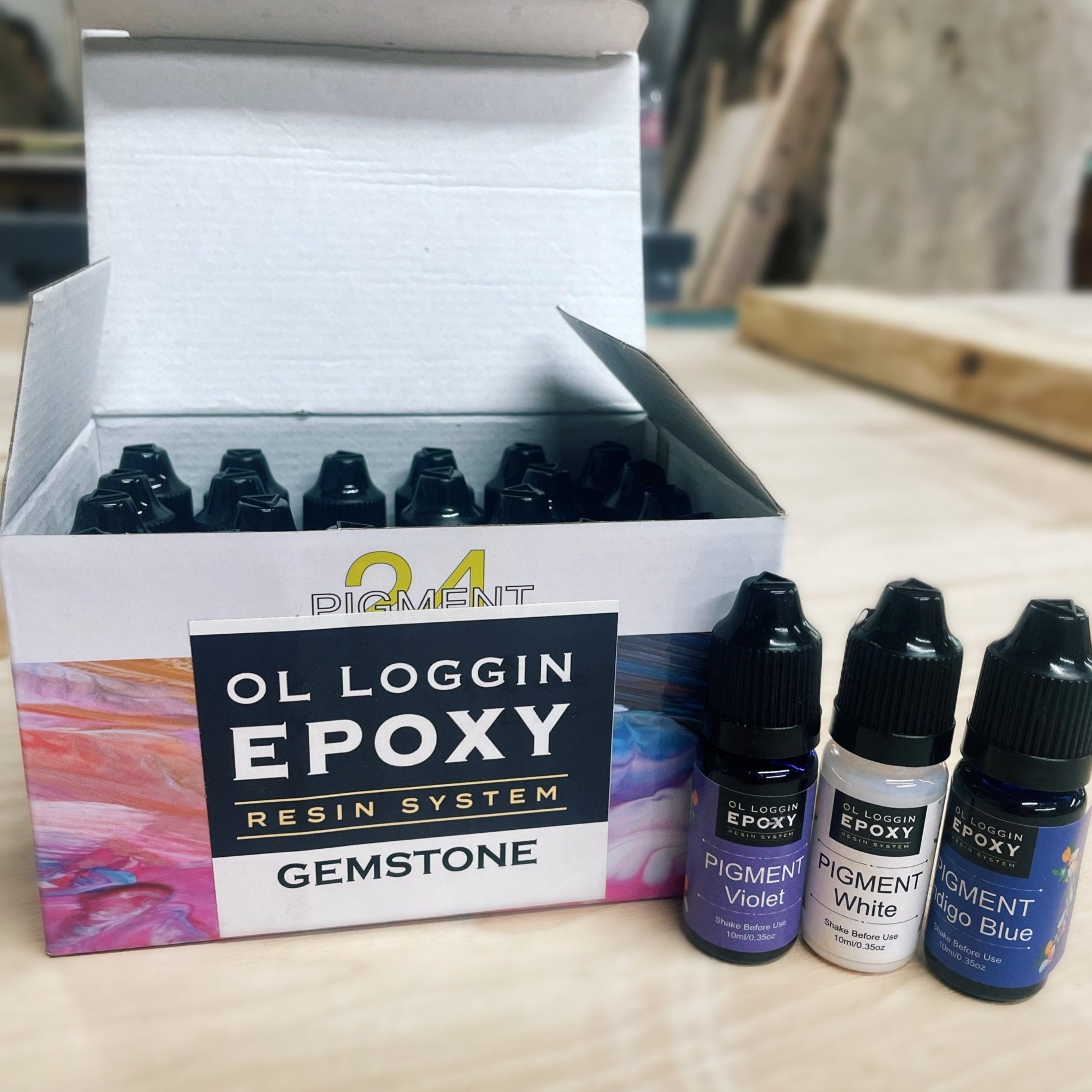 Ol Loggin - Gemstone Ink 24-Color Variety Pack | Liquid Pigments | Hamilton Lee Supply