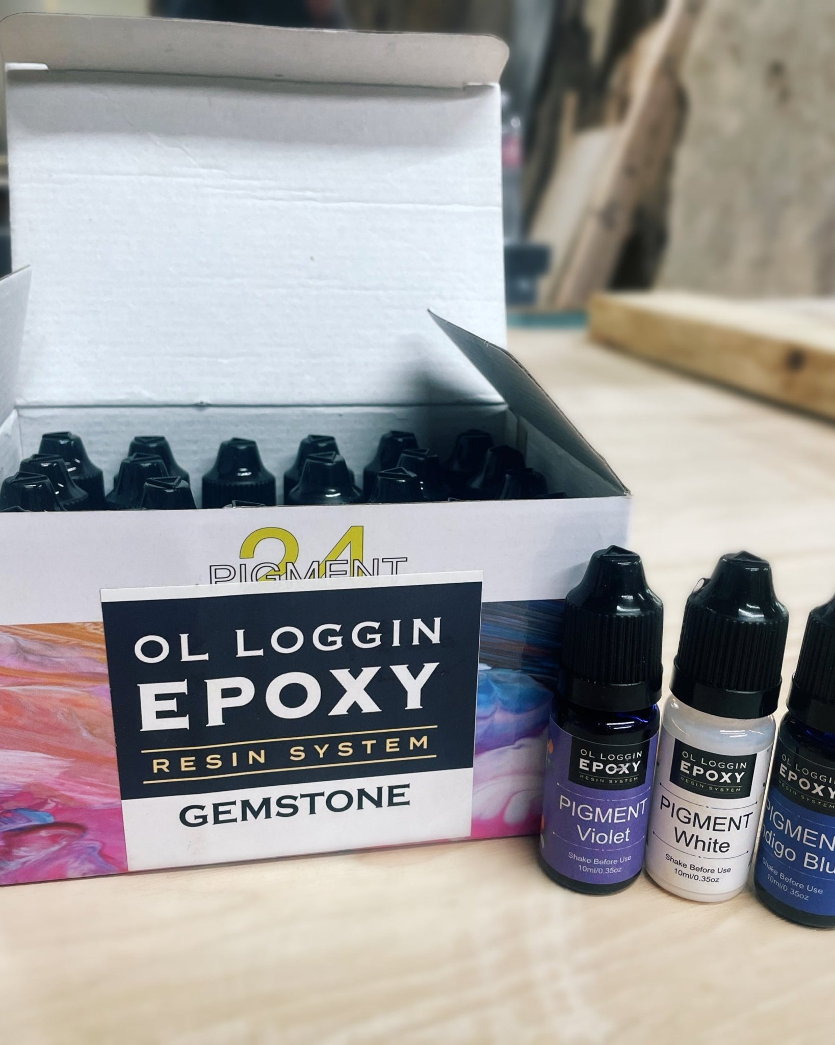 Ol Loggin - Gemstone Ink 24-Color Variety Pack | Liquid Pigments | Hamilton Lee Supply
