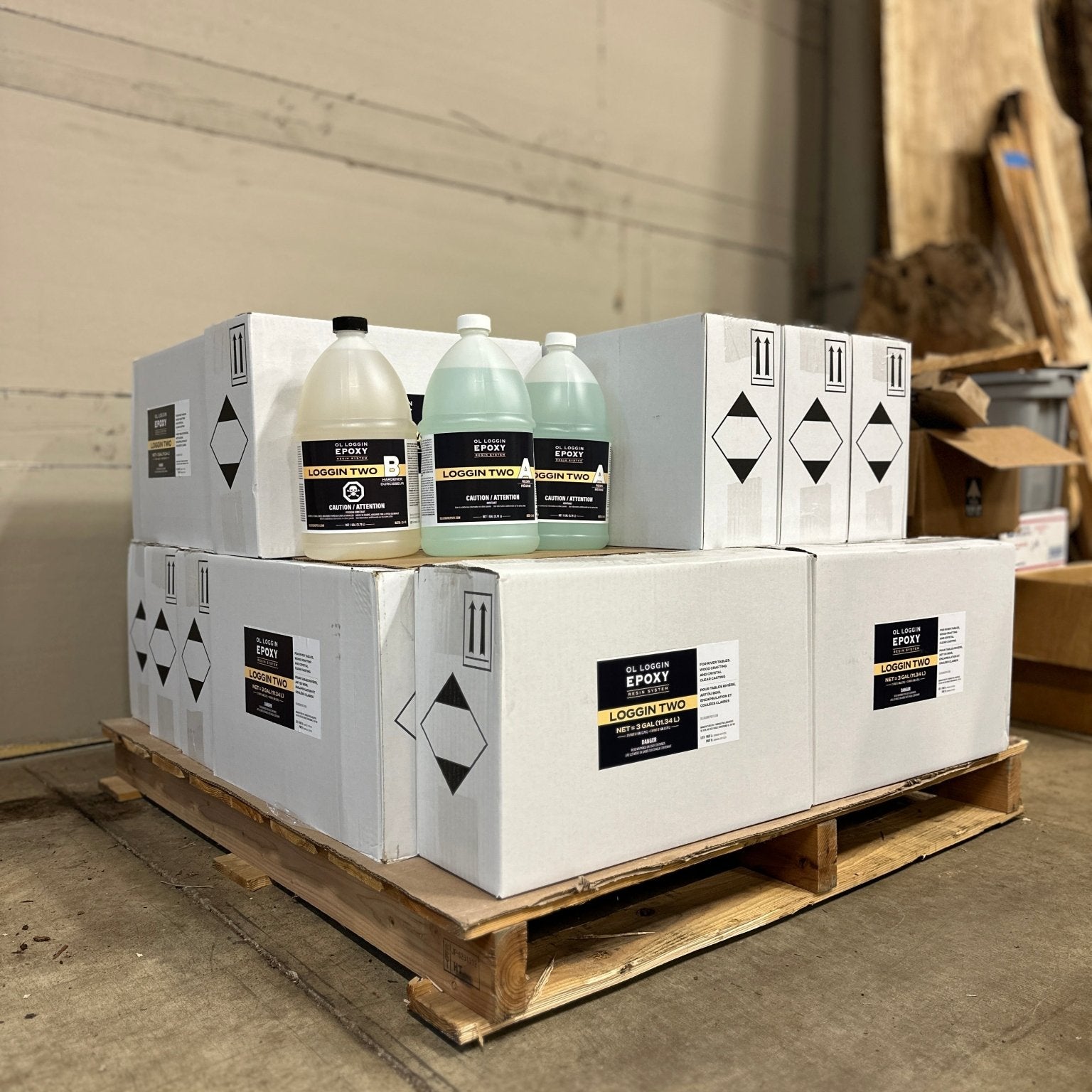 Ol Loggin | Loggin Two | Deep Pour 2:1 Epoxy | 60gal (~227L) Wholesale Bundle | Epoxy | Hamilton Lee Supply