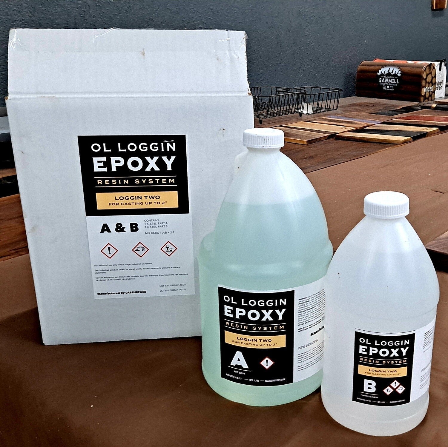 Ol Loggin | Loggin Two | Deep Pour 2:1 Epoxy | 30gal (~120L) Wholesale Bundle | Epoxy | Hamilton Lee Supply