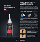 Starbond Black Medium CA Glue | Adhesive | Hamilton Lee Supply