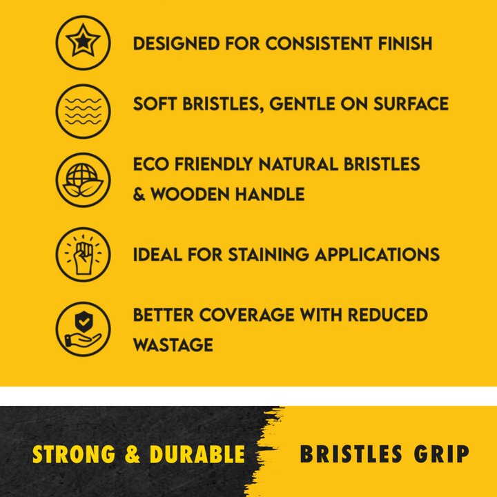 Starbond Natural Bristles Wood Stain Brush, 2 inches | Adhesive | Starbond