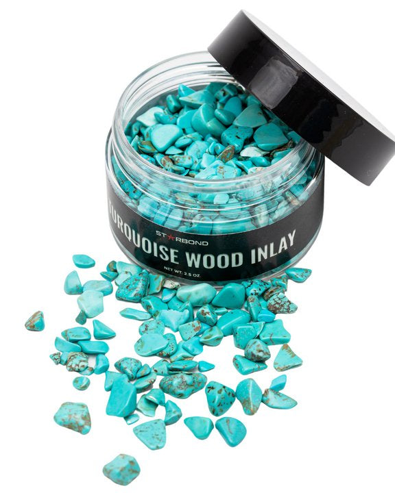 Starbond Turquoise Wood Inlay Large Chips, 2.5 oz. | Adhesive | Starbond