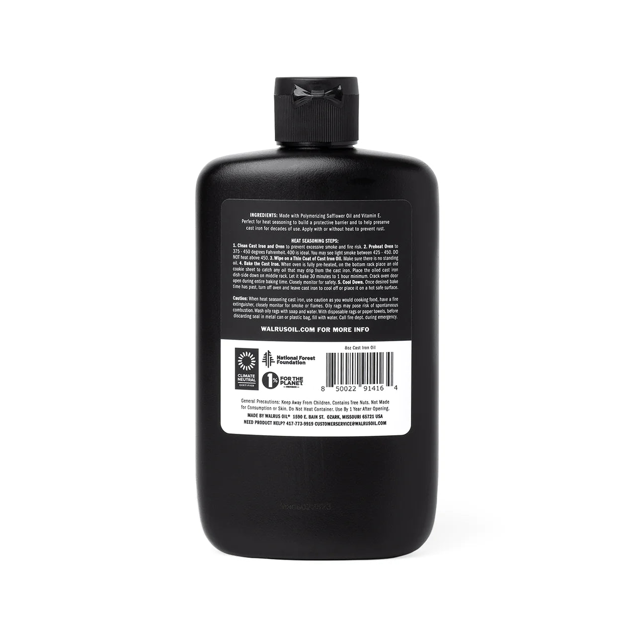 Walrus Oil Cast Iron Oil | Finish | Hamilton Lee Supply