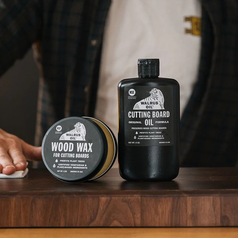 Walrus Oil Cutting Board Oil and Wood Wax Bundle | Finish | Hamilton Lee Supply