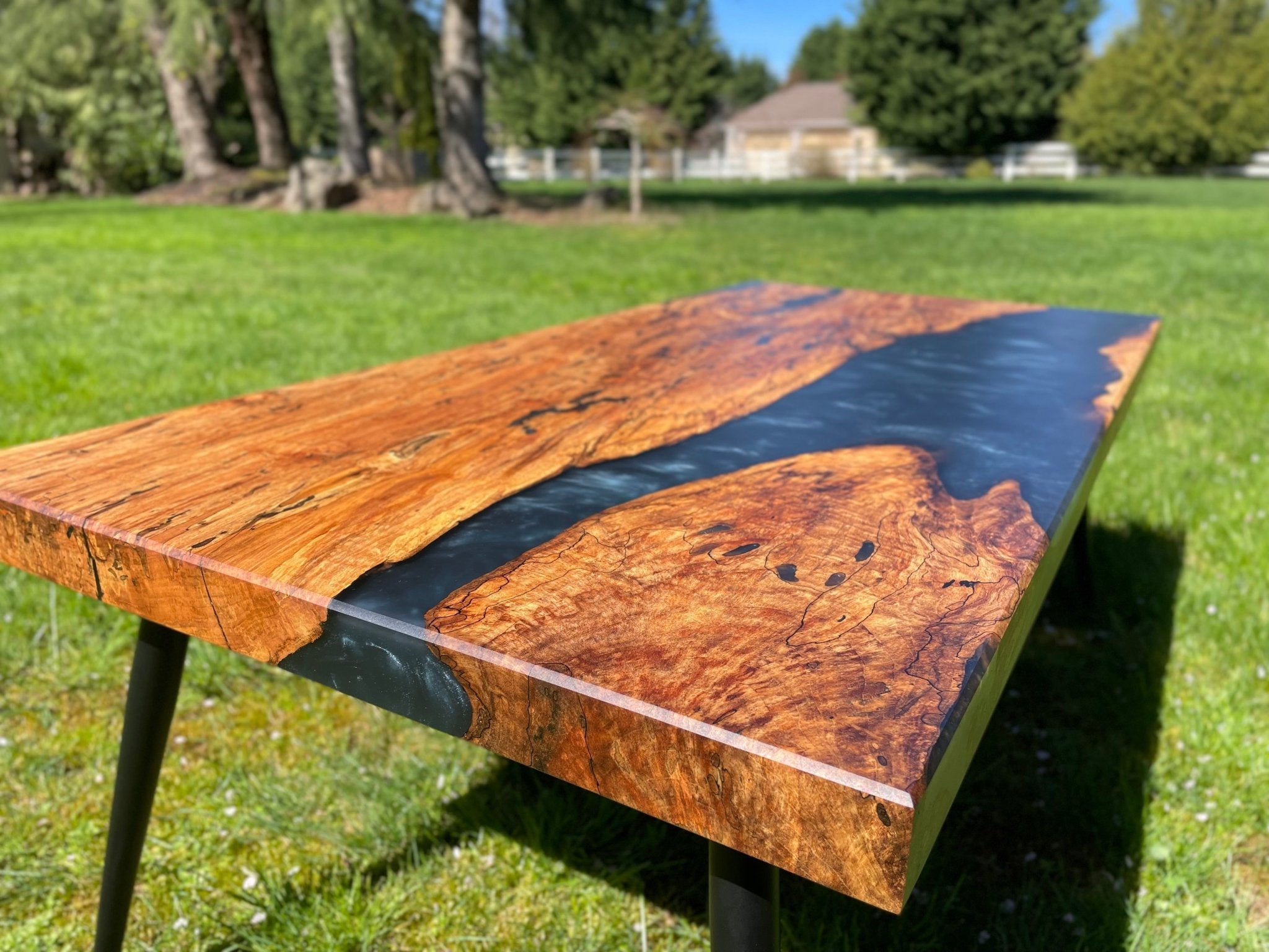 Hamilton Lee Designs | Spalted Big Leaf Maple | Gunmetal Epoxy | Coffee Table | Coffee Table | Hamilton Lee Designs