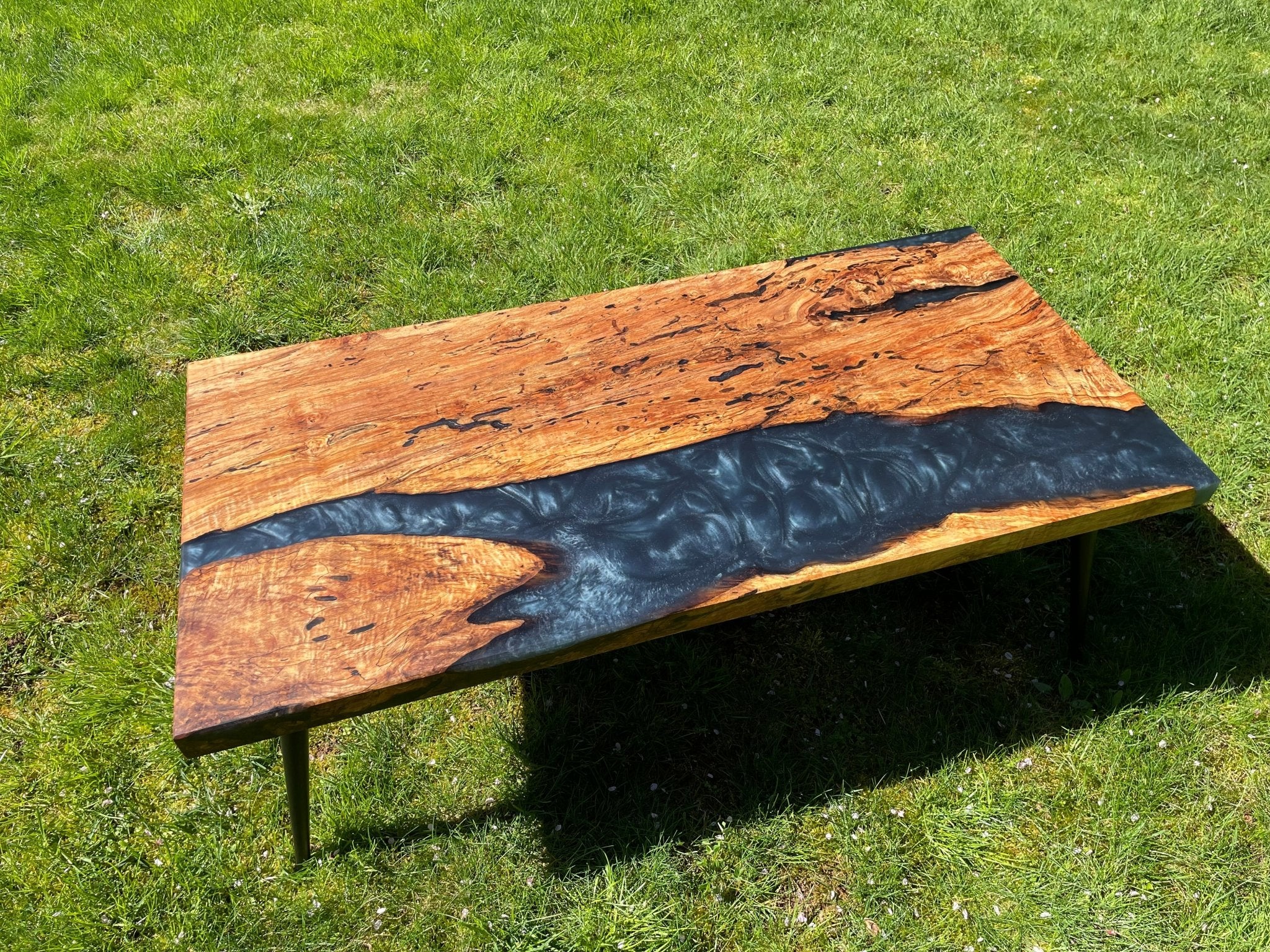 Hamilton Lee Designs | Spalted Big Leaf Maple | Gunmetal Epoxy | Coffee Table | Coffee Table | Hamilton Lee Designs