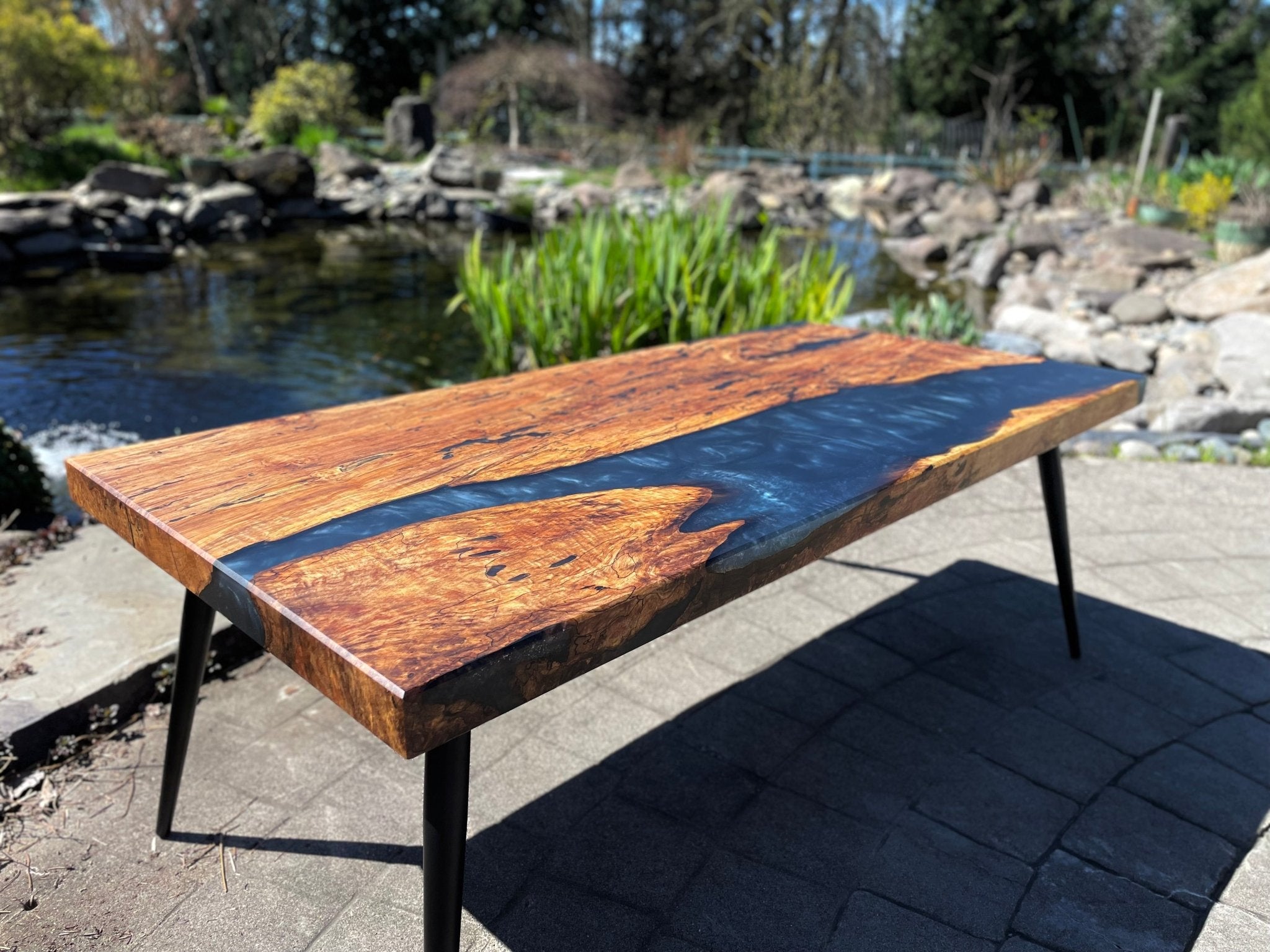 Hamilton Lee Designs | Spalted Big Leaf Maple | Gunmetal Epoxy | Coffee Table | Coffee Table | Hamilton Lee Designs