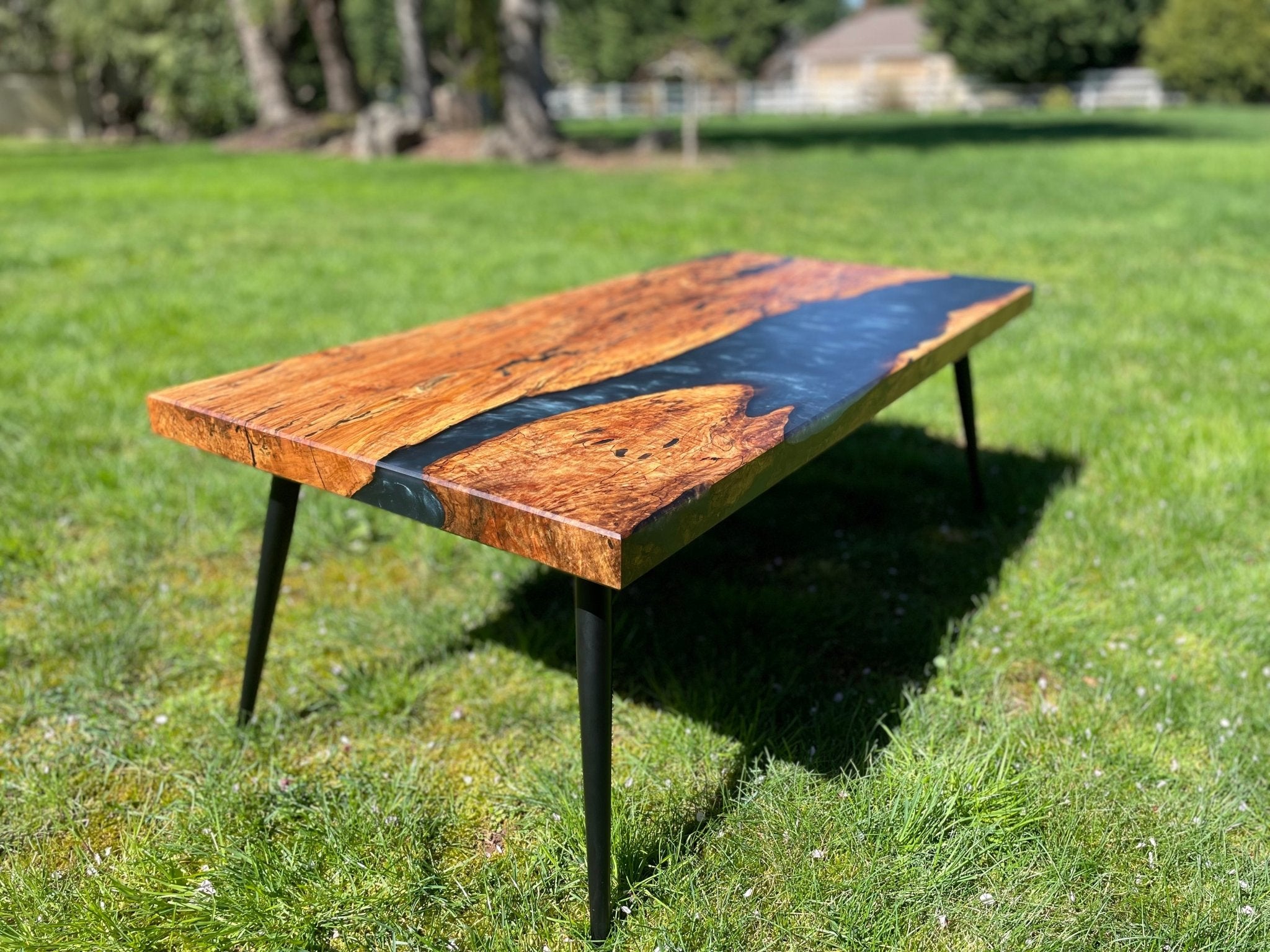 Hamilton Lee Designs | Spalted Big Leaf Maple | Gunmetal Epoxy | Coffee Table | Coffee Table | Hamilton Lee Designs