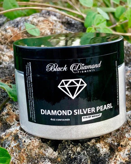 Black Diamond Pigments - Diamond Silver Pearl - 51g | Mica Pigment | Hamilton Lee Supply