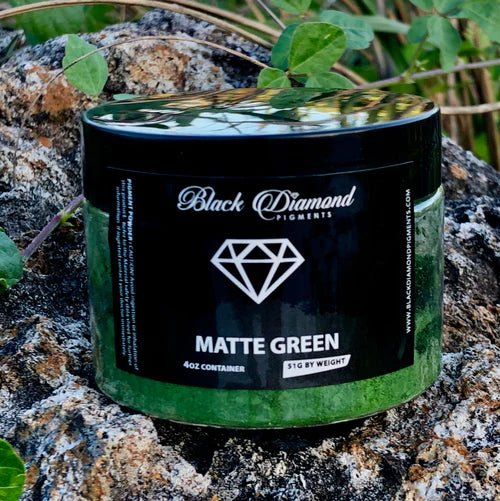 Black Diamond Pigments - Matte Green - 51g | Mica Pigment | Hamilton Lee Supply
