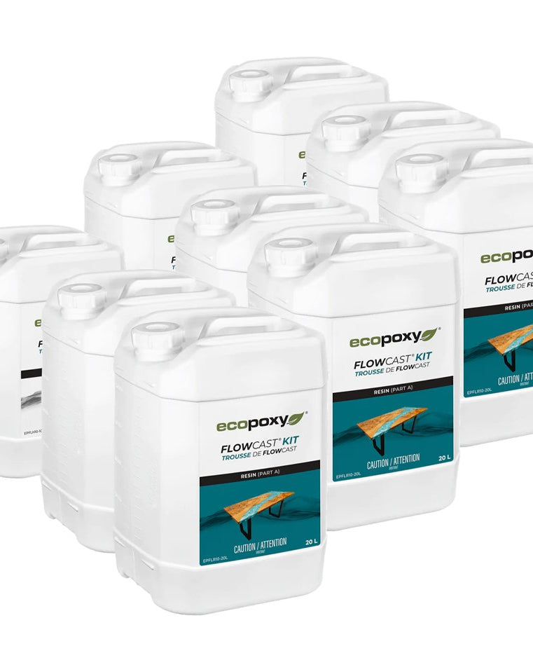 EcoPoxy 180L (47.6gal) FlowCast® Deep Pour 2:1 Wholesale Bundle | Epoxy | Hamilton Lee Supply