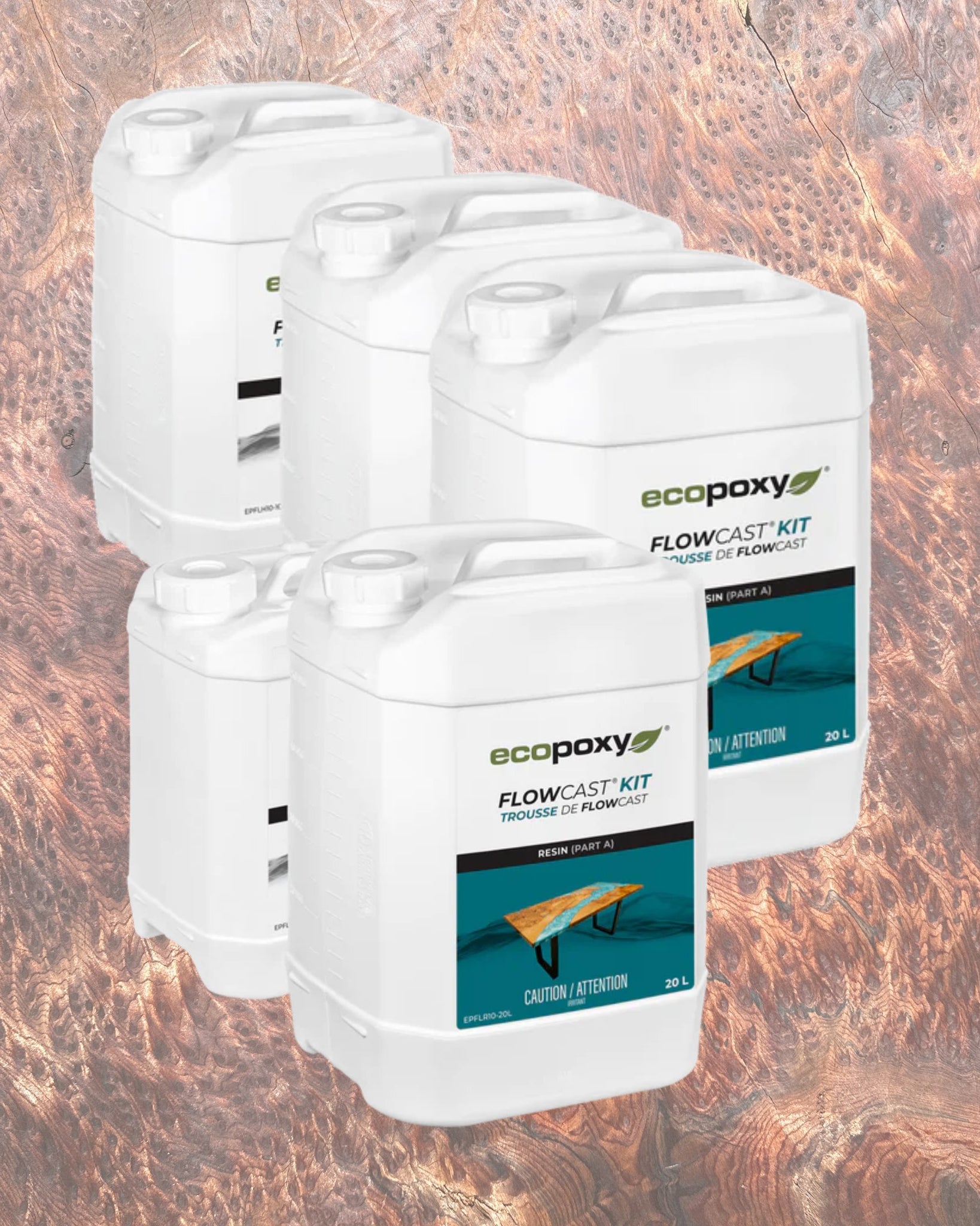 EcoPoxy 90L (23.8gal) FlowCast® Deep Pour 2:1 Wholesale Bundle | Epoxy | Hamilton Lee Supply