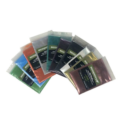 EcoPoxy Metallic Color Pigment 10x 5G Sample Sets | Mica Pigment | Hamilton Lee Supply