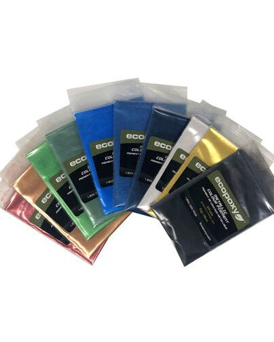 EcoPoxy Metallic Color Pigment 10x 5G Sample Sets | Mica Pigment | Hamilton Lee Supply