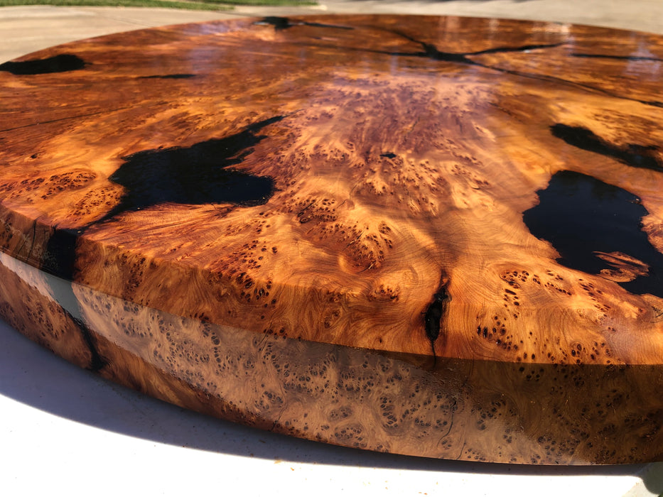 RedFalcon - RedFalcon Juniper Burl Round w/Jet Black Epoxy - Hamilton Lee Supply