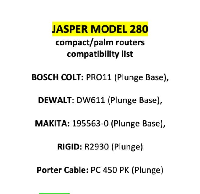 Jasper | Jasper Model 280 - Circle Guide for Compact and Palm Plunge Routers | Tool Accessories | Hamilton Lee Supply