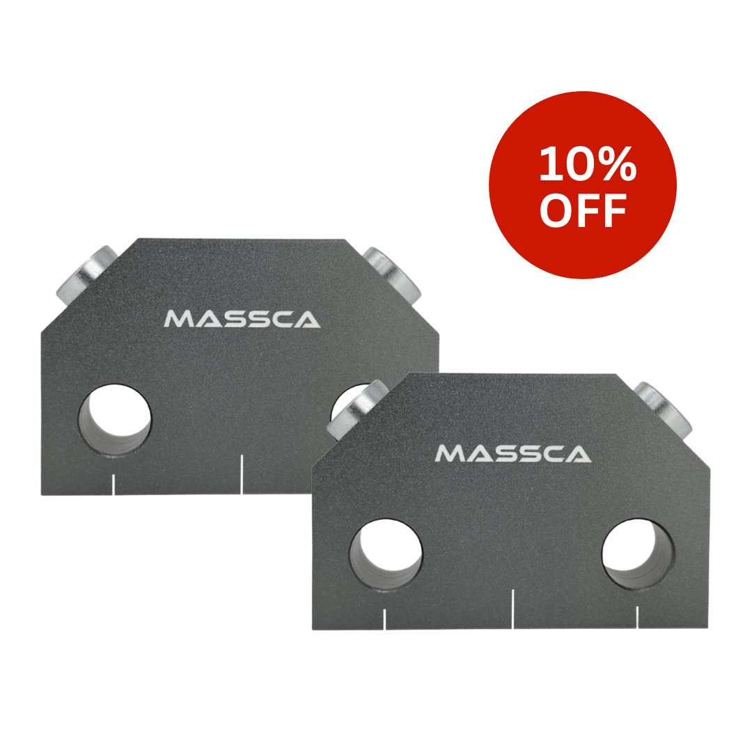 Massca Dowel Jig X - For Angled Dowel Joints (Pack of 2) | Woodworking | Hamilton Lee Supply