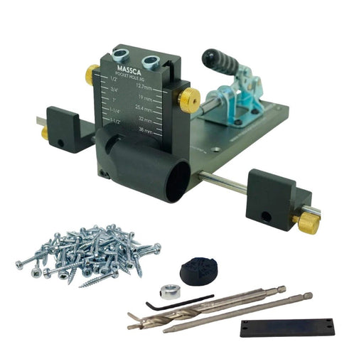 Massca | Massca Pro Aluminum Pocket Hole Jig System Kit ( M2 ) | Tools | Hamilton Lee Supply